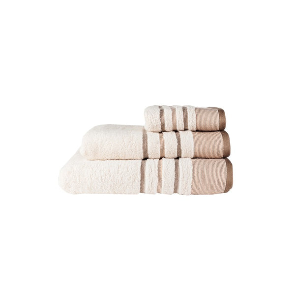 Хавлиени кърпи Мика в три размера - Бежово с черти