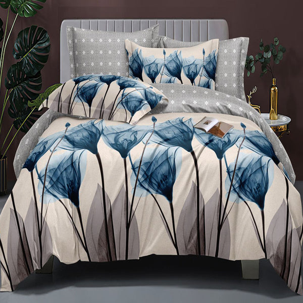 Спален комплект с уникален дизайн, 100% памук, двоен размер, 4 части с код 50-615