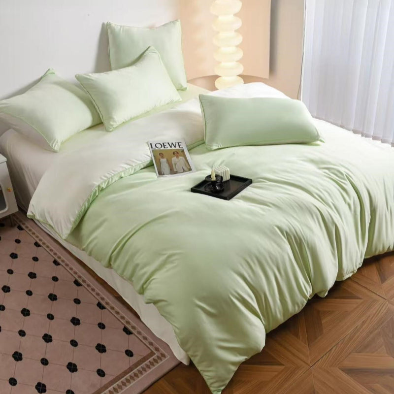 Двулицев комплект от памучен сатен, 6 части с код P-10