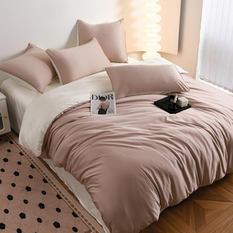 Двулицев комплект от памучен сатен, 6 части с код P-12