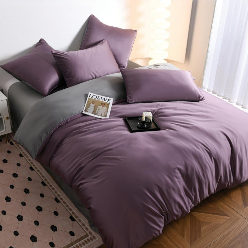 Двулицев комплект от памучен сатен, 6 части с код P-13