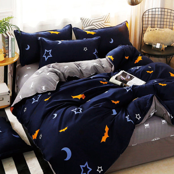 Спален комплект с уникален дизайн, 100% памук, двоен размер, 4 части с код 50-404