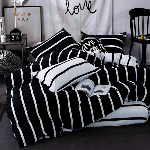 🎁 Спален комплект с уникален дизайн, 100% памук, двоен размер, 4 части с код 50-491 (50% off)