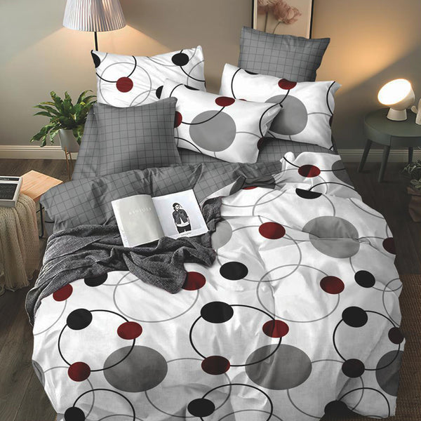 Спален комплект с уникален дизайн, 100% памук, двоен размер, 4 части с код 50-553