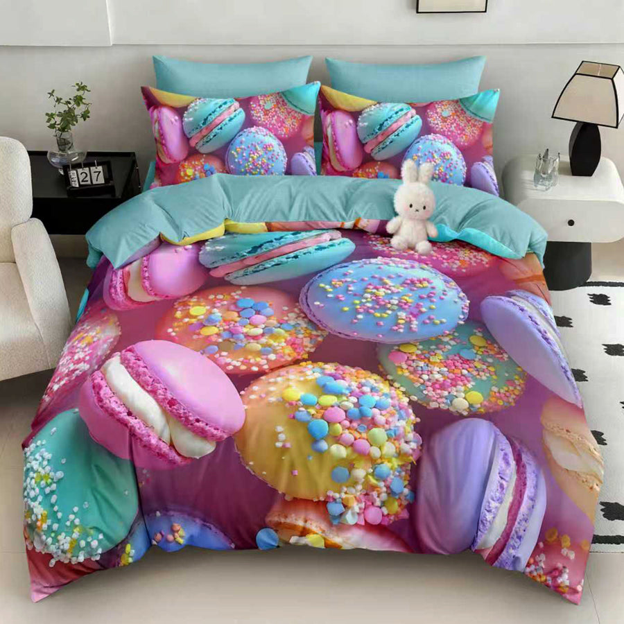 Спален комплект 100% памук с чаршаф с ластик – модел 5D-01