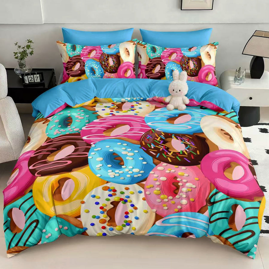 Спален комплект 100% памук с чаршаф с ластик – модел 5D-10