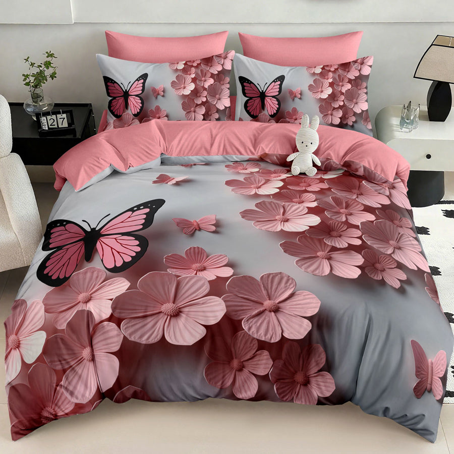 Спален комплект 100% памук с чаршаф с ластик – модел 5D-11