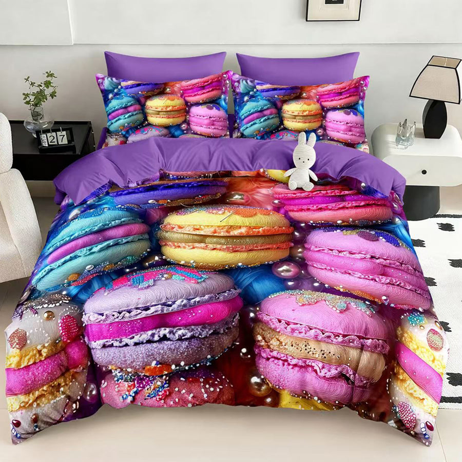 Спален комплект 100% памук с чаршаф с ластик – модел 5D-14