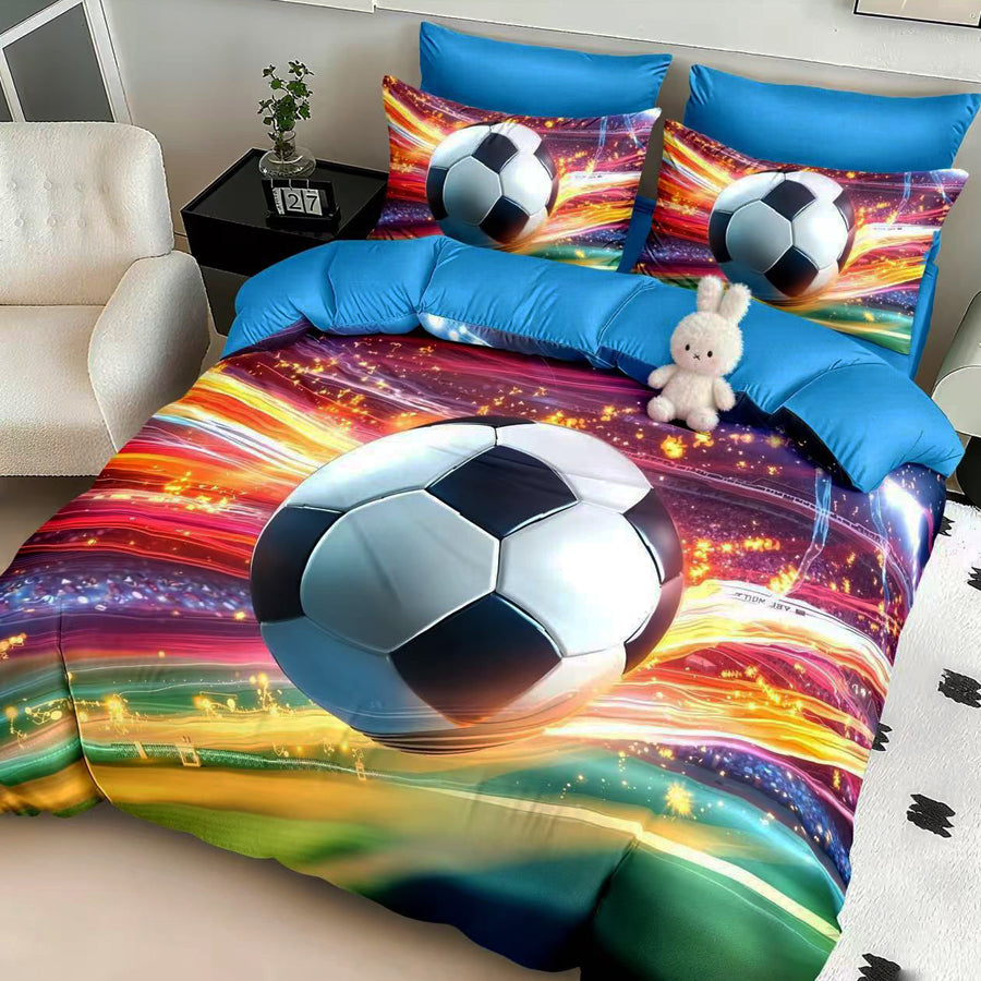 Спален комплект 100% памук с чаршаф с ластик – модел 5D-16