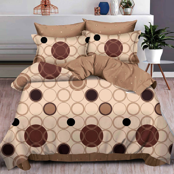 Топ модел цветен двоен спален комплект от 100% памук в 6 части с код 60-413