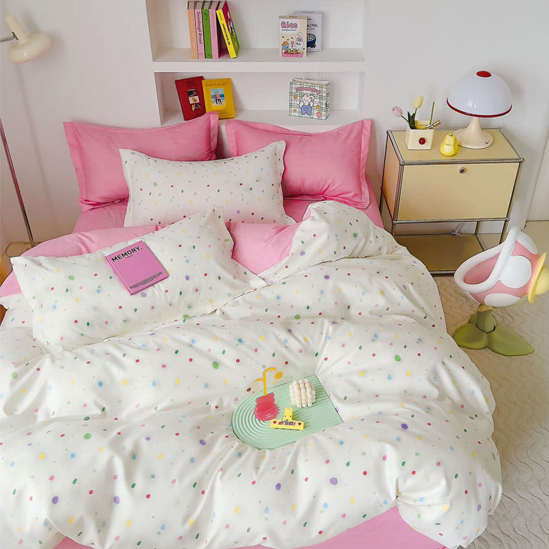 Двоен спален комплект от 100% памук в 6 части с код 60-518