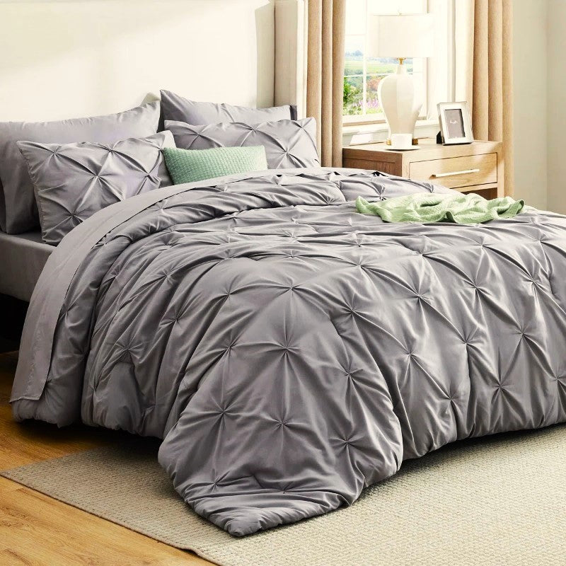 Едноцветен спален комплект от 100% памук в 6 части с код NH6085