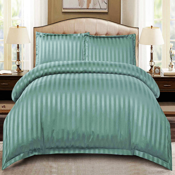 🎁 Елегантен двоен спален комплект от памучен сатен, 4 части с ластик с код C5-131 (50% off)