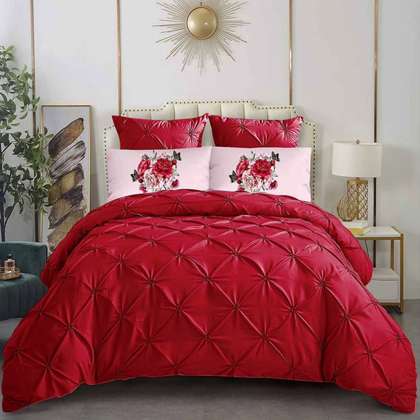 🎁 Уникален едноцветен спален комплект от 100% памук, 6 части с ластик с код NH-01 (50% off)