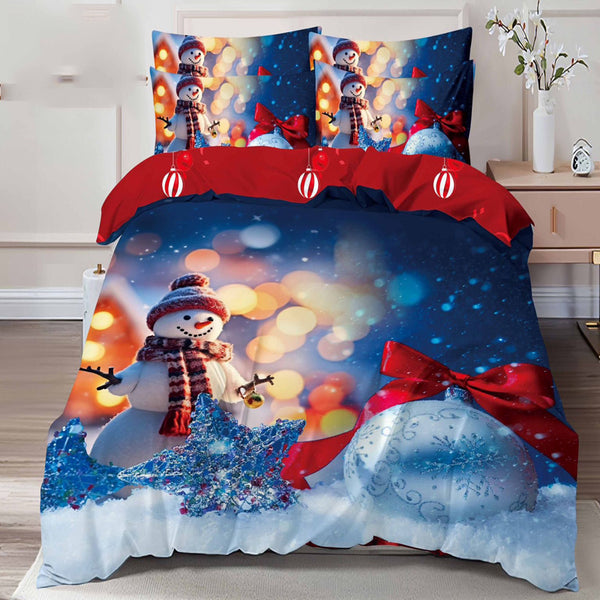 Единичен или двоен  коледен комплект от 100% памук с код Q2-02