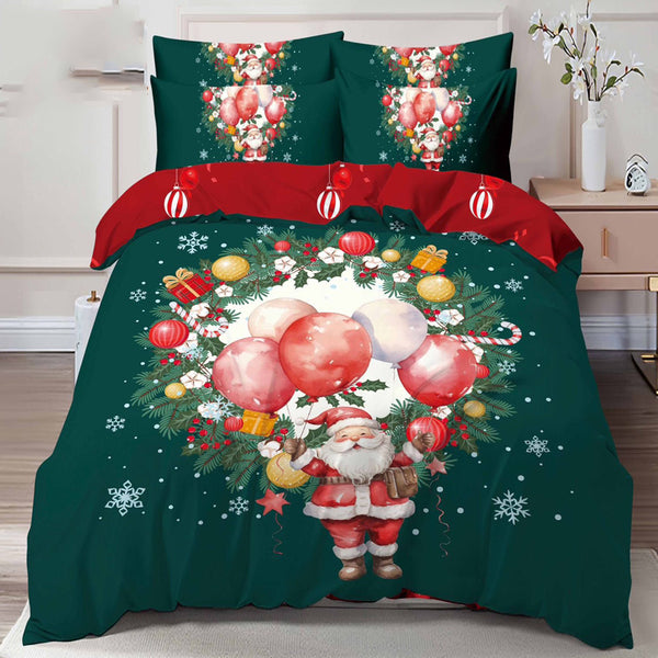 Единичен или двоен  коледен комплект от 100% памук с код Q2-06