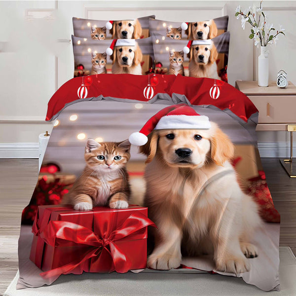 Единичен или двоен  коледен комплект от 100% памук с код Q2-09