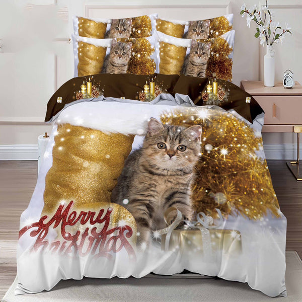 Единичен или двоен  коледен комплект от 100% памук с код Q2-10