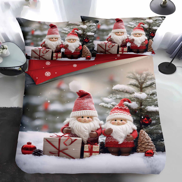 Единично коледно спално бельо от 100% памук в 4 части с код QY-13