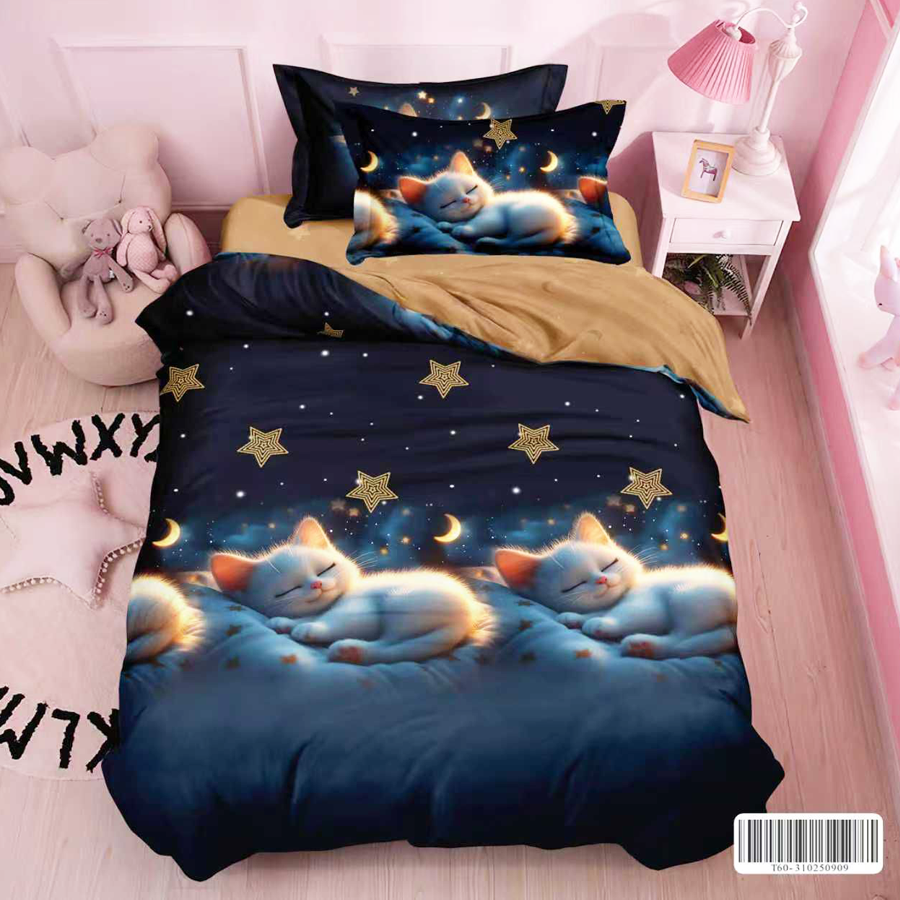 Единичен комплект с чаршаф с ластик, 100% памук с код T60-156