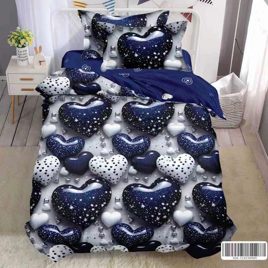 Единичен комплект с чаршаф с ластик, 100% памук с код T60-157