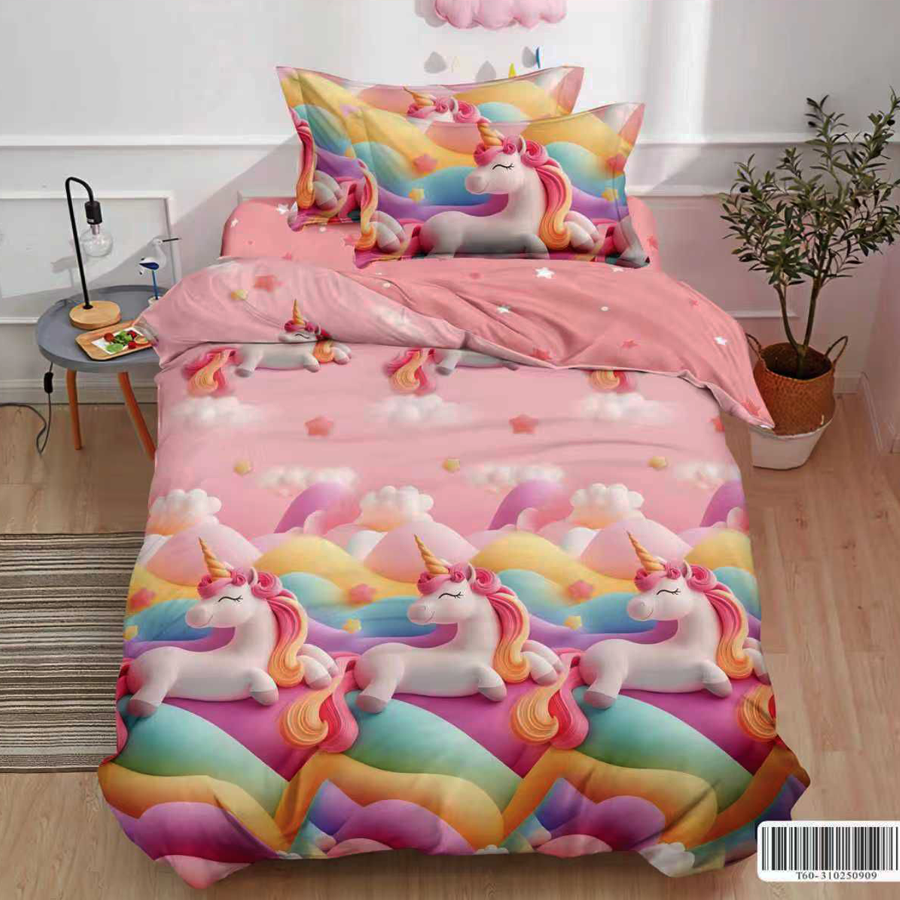 Единичен комплект с чаршаф с ластик, 100% памук с код T60-158