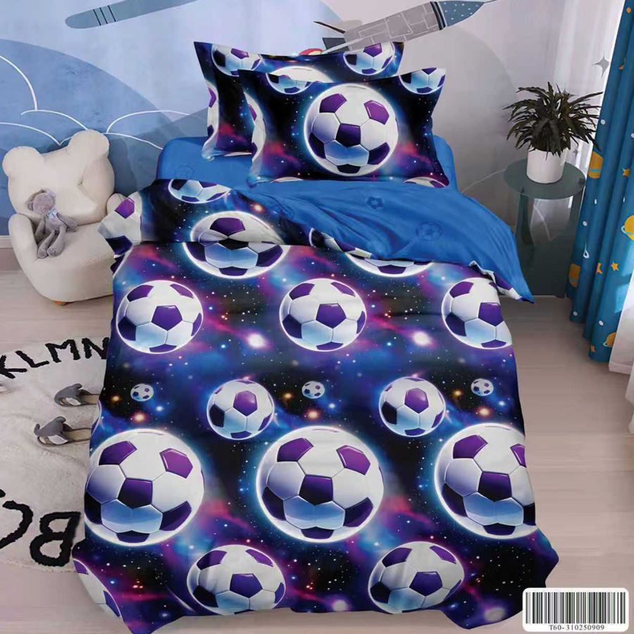 Единичен комплект с чаршаф с ластик, 100% памук с код T60-159