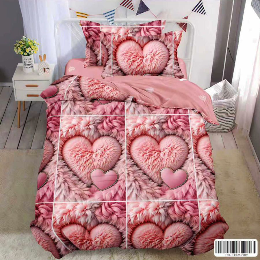 Единичен комплект с чаршаф с ластик, 100% памук с код T60-161