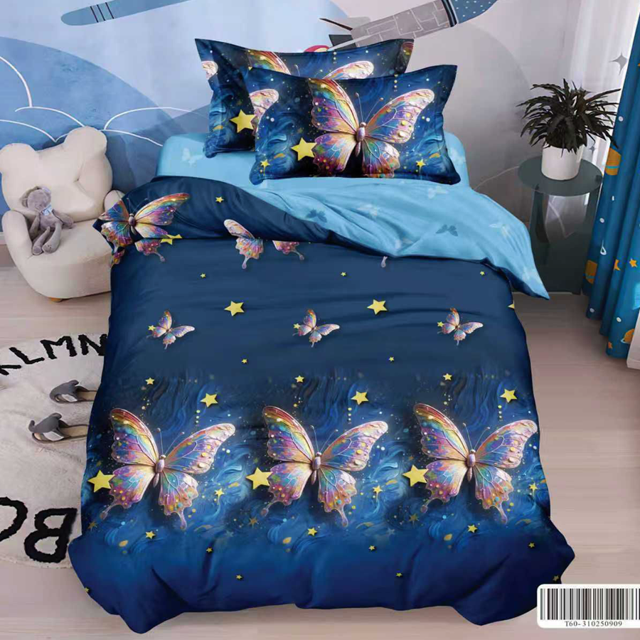 Единичен комплект с чаршаф с ластик, 100% памук с код T60-164