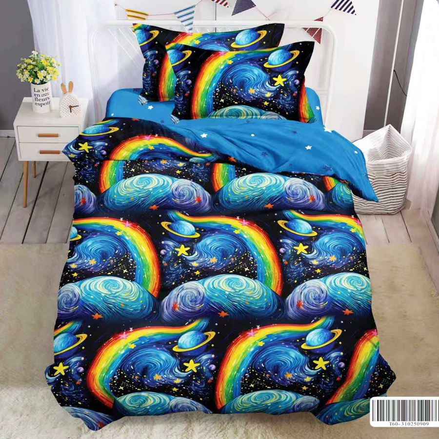 Единичен комплект с чаршаф с ластик, 100% памук с код T60-166