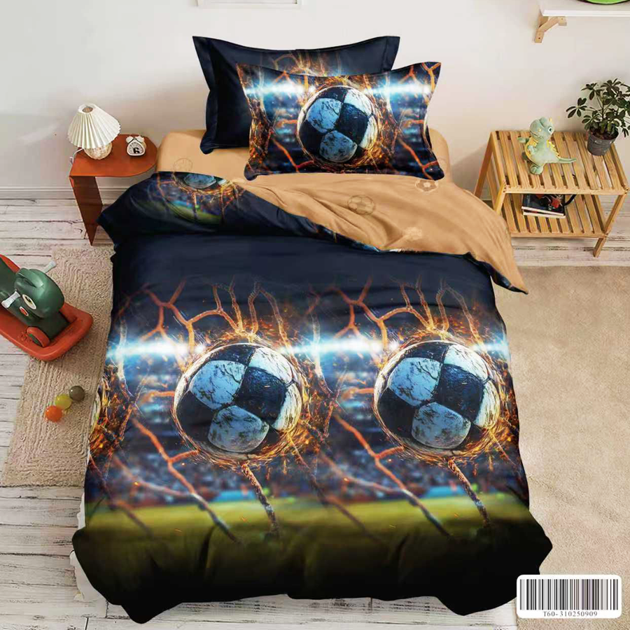 Единичен комплект с чаршаф с ластик, 100% памук с код T60-167