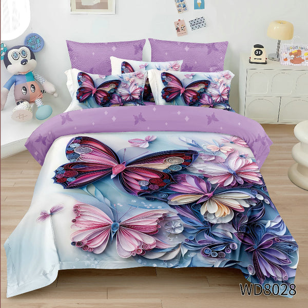 Елегантен двоен спален комплект с ластик, WD8-28