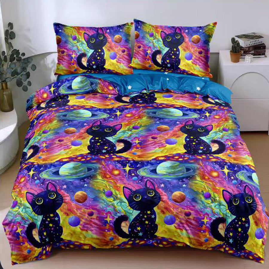 Спален комплект 100% памук с чаршаф с ластик – модел E-181