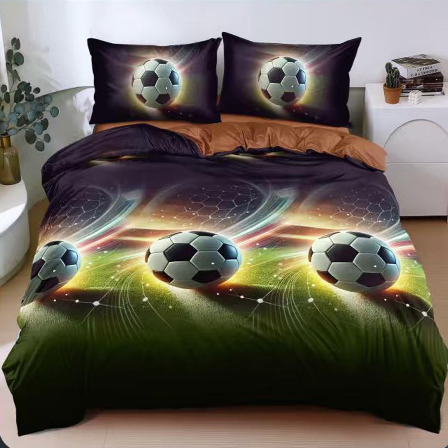 Спален комплект 100% памук с чаршаф с ластик – модел E-182