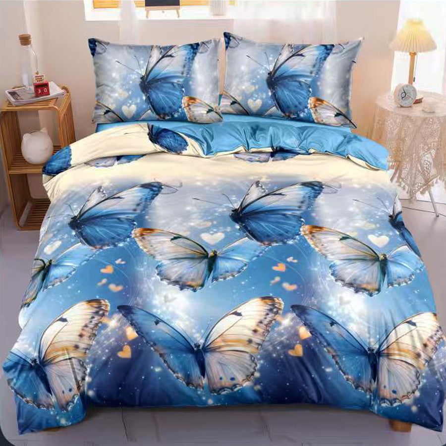 Спален комплект 100% памук с чаршаф с ластик – модел E-185