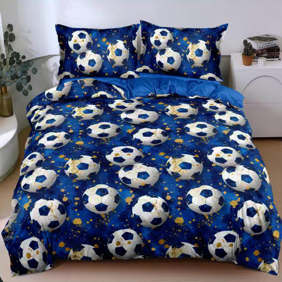 Спален комплект 100% памук с чаршаф с ластик – модел E-189